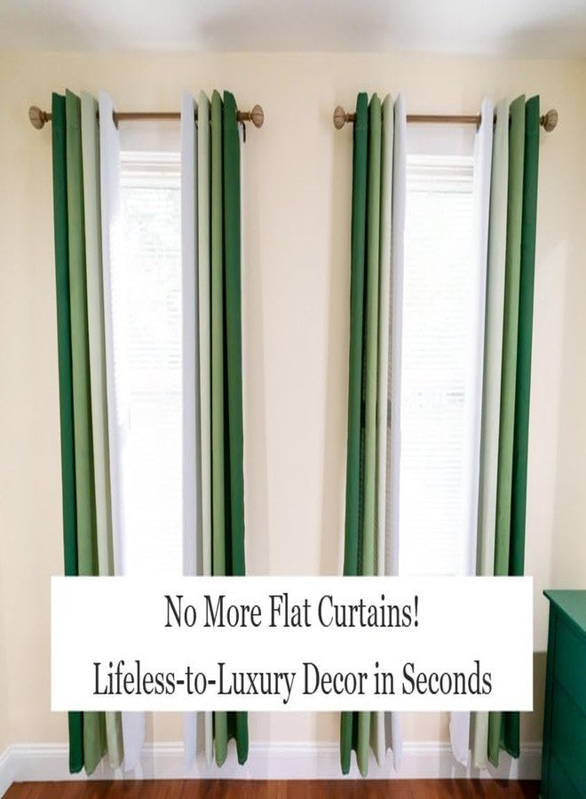 Curtain Perfect فواصل ستائر سهلة التركيب (صغيرة) - مُشكّلات ستائر - فواصل ستائر - عبوة من 8 قطع - بلاستيك شفاف - خاصية التركيب بمشبك - تُحسّن ديكور المنزل - إكسسوارات - Image 5